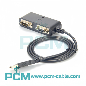 应用USB至RS232 2端口DB9串行适配器Multi-2U RS232 USB 2.0 DB9公闩锁USB连接器 - Product Image 2