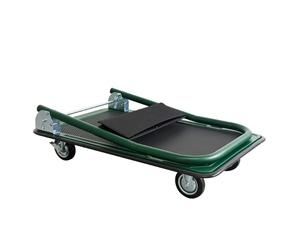 Chariot à main à plate-forme en acier 150kg/300kg Poignée de chariot à main pliable à 4 roues avec support OEM Chariot de remorque Chariot - Product Image 2