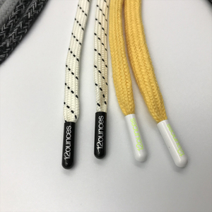 Drawstring Cord <strong>Custom</strong> <strong>Color</strong> <strong>Elastic</strong> Nylon Polyester Braided Cotton Cords <strong>String</strong> for Clothing Hoodies Rope Drawstring Draw Cord - Product Image 2