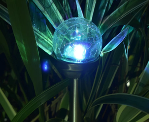 Çatlak ışık cam küre renk değiştirme lamba yol geçit veranda Yard için LED güneş bahçe çim ışığı - Product Image 6