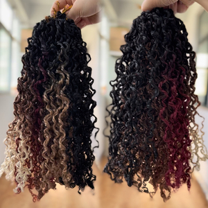 Alileader Fluffy tự nhiên 15 sợi/gói Mini yanky Xoắn móc tóc xoắn trước mùa xuân mini Xoắn ngắn Bob niềm đam mê Xoắn - Product Image 1