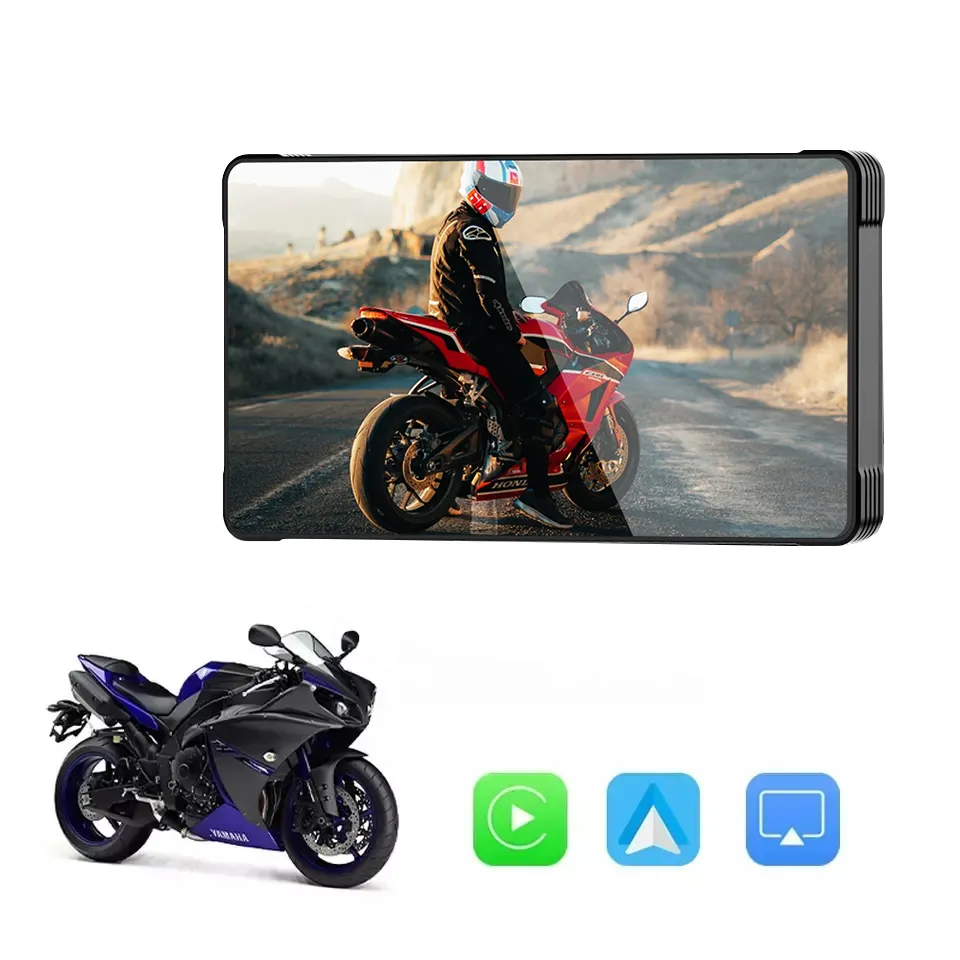 Universal Sem Fio CarPlay Motocicleta Gps Navegador Externo Tela De Toque 5 Polegada À Prova D' Água motocicleta gps com carplay