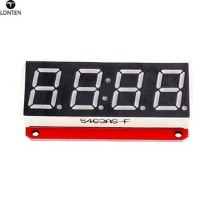Lonten 4-stelliges 7-Segment 0, 56 'LED-Anzeige röhre Dezimal 7 Segmente HT16K33 I2C Clock Double Dots Modul für Arduinos