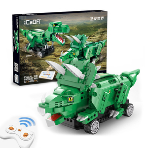 CaDa C59002W dinosaurio mundo Triceratops modelo programación bloques de construcción juguete DIY montaje educativo ladrillo conjunto Juguetes