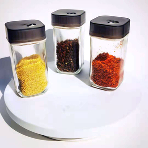 100毫升玻璃香料罐空方形香料瓶容器调料罐带转摇瓶盖玻璃调味罐套装 - Product Image 5
