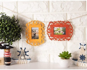 UV baskılı Mini ahşap fotoğraf çerçevesi ev fotoğraf dekorasyon koleksiyonu için jüt halat Hollow kontrplak ahşap çerçeve ekran kolye - Product Image 3