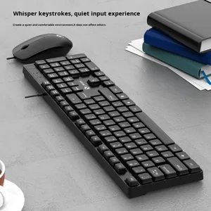 Barato T15 Slim USB con cable teclado y ratón conjunto impermeable escritorio portátil función Compatible para oficina o uso doméstico - Product Image 3