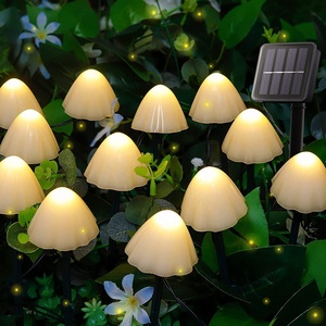 Guirnalda de luces de jardín para exteriores con energía Solar de 8 funciones, Luces De Seta solares Led de PVC con fuente LED para fines decorativos - Product Image 5