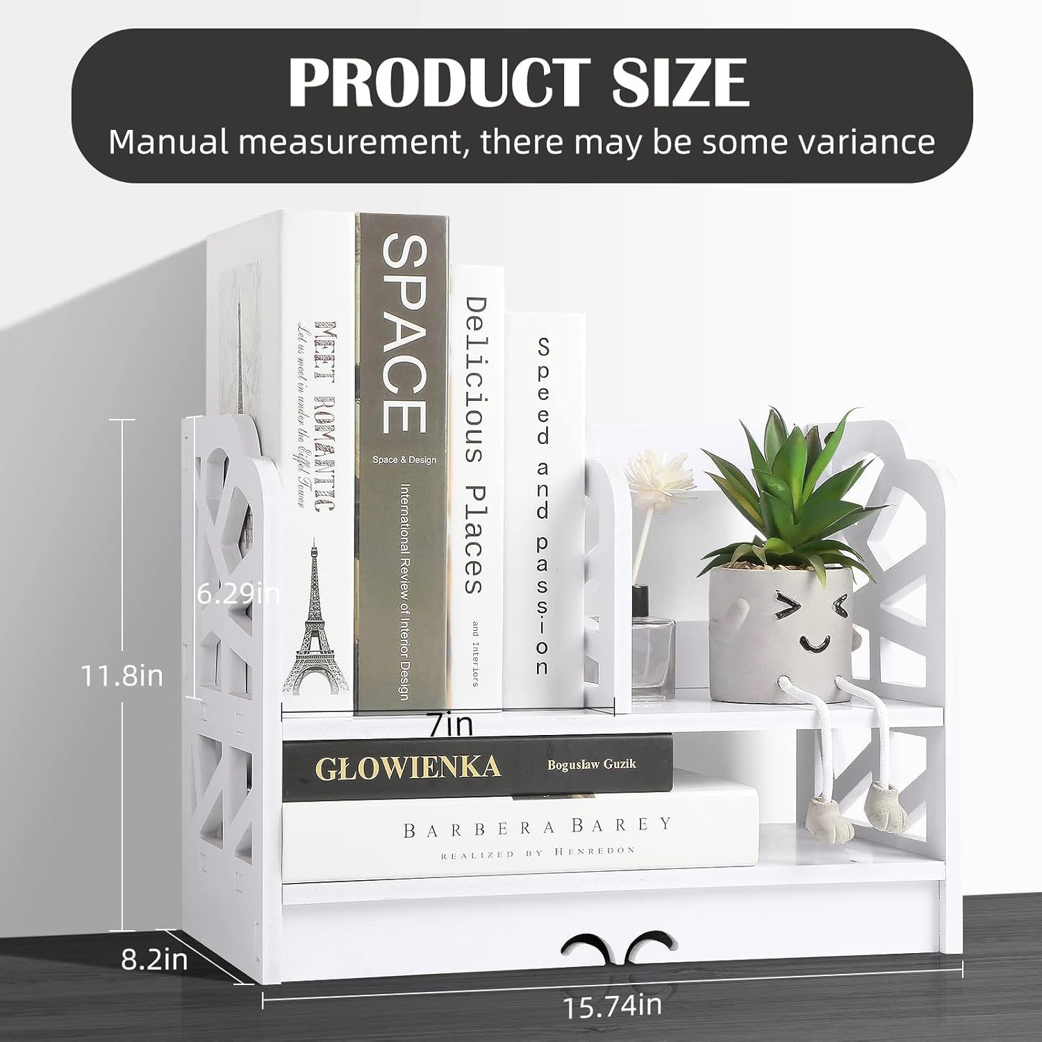 Water Cube Small Bookshelf 2-Tier Large Size