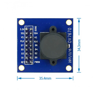 OV7670 300KP Kamera modul unterstützt VGA CIF X480 Auto Exposure Control Display Kompatible I2C-Schnittstelle für Arduino DIY KIT - Product Image 3
