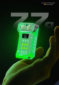 <strong>2025</strong> Fluorescent EDC Flash Light Strong Magnet <strong>LED</strong> Glow Light Multifunction Emergency Worklight Mini Camping Keychain Flashlight - Product Image 2