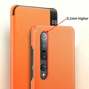 商务PU真皮手机壳翻盖智能后视镜车窗手机后盖适用于小米翻盖 - Product Image 4