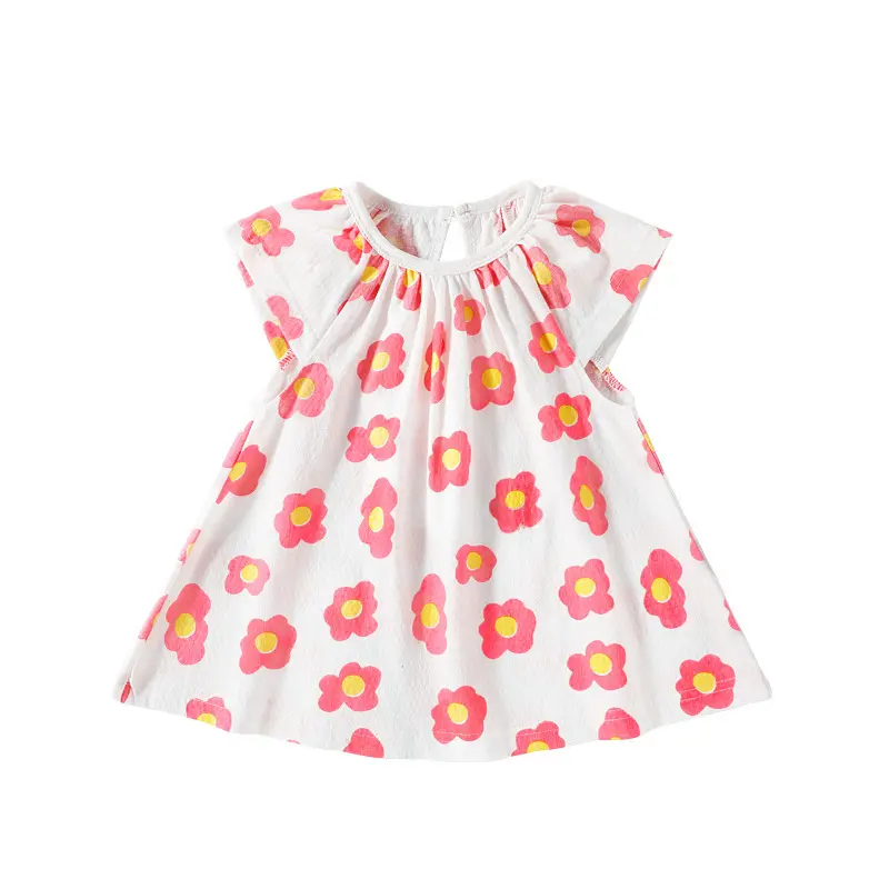 Falda para niños, vestido para niña, novedad de verano, vestido Floral para niñas, chaleco Popular para bebé, falda acampanada, moda de moda