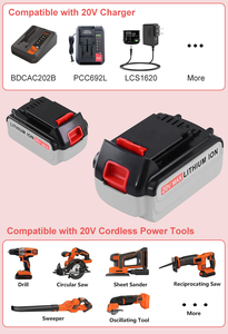 20V 3000毫安时锂离子18650锂离子充电电动工具电池组，适用于LB20 LBX20 LBXR20无绳电钻驱动器电池 - Product Image 5
