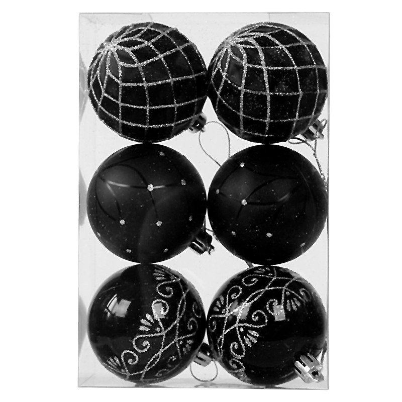 Painted 6cm6pcs (3 types in black)