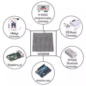 Matrice 16x16 8x8 8x32 DIY gyverlight WS2812B LED digitale flessibile indirizzabile singolarmente pannello Pixel Light DC5V 12V - Product Image 6