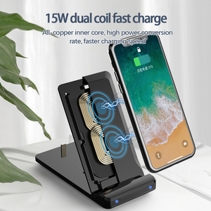 Foldable <strong>2</strong> in <strong>1</strong> Wireless Fast Charging Earphone Mobile Phone Charger 5V/2A <strong>Input</strong> 15W PD <strong>Output</strong> Wireless Charging Technology - Product Image 5