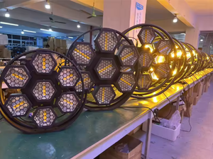 High Brightness RGBW <strong>LED</strong> Wash Lights Seven Hexagonal Retro Strobe for Stage Live Room Bar Matrix Background Racing DMX512