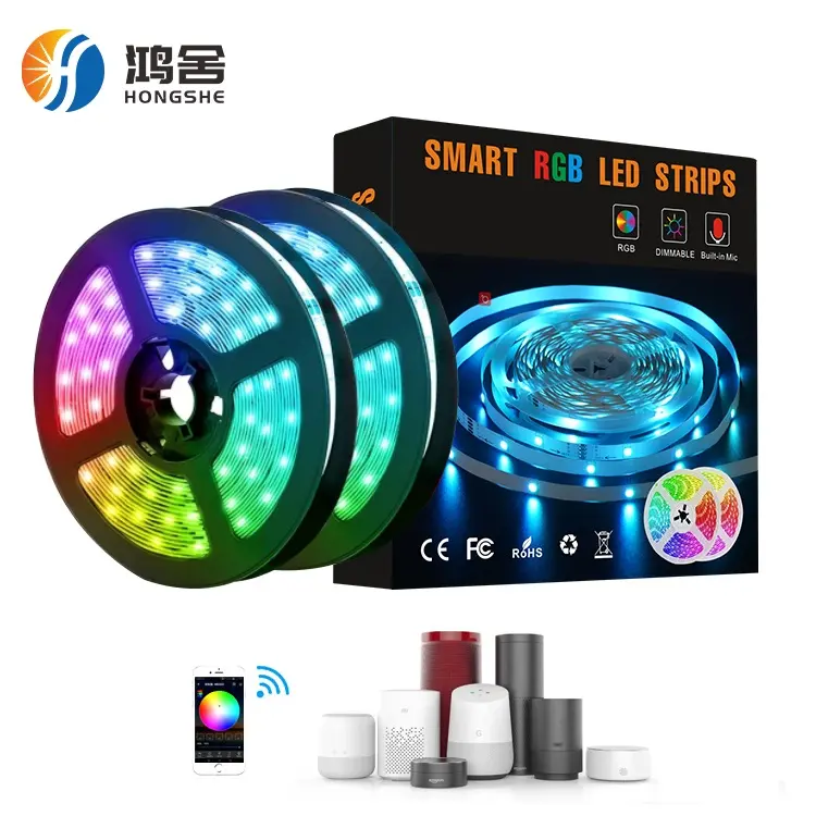 Illuminazione per interni soggiorno illuminazione Smart Controller APP Smd5050 RGB Led Strip Light