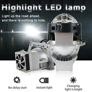 JHS K205 3英寸发光二极管前照灯雾灯双矩阵反射器H1 H4 H7 H11 65w 3英寸双发光二极管通用汽车投影仪镜头 - Product Image 4