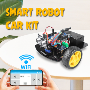 Factory 2WD WiFi Robotics Starter Kit Education ESP8266 ESP-12E Open Source IDE C-programmation Smart Robot Car Kit Code Robot Kit - Product Image 2