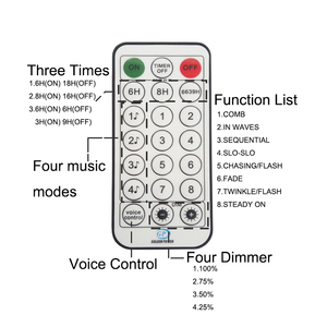 New Design Music <strong>Lights</strong> 12 Function <strong>String</strong> <strong>Lights</strong> Voice Controlled Christmas Tree <strong>Light</strong> with <strong>Remote</strong> Control Waterproof for Party - Product Image 3