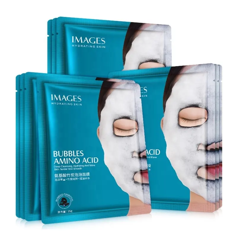 Mascarilla Facial brillante con burbujas de oxígeno, carbón vegetal de bambú, aminoácido, las imágenes más vendidas