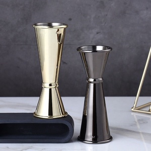 Fabrika doğrudan japonya tarzı 30ml 60ml toptan içecekler jimeasuring ölçme gümüş paslanmaz çelik barware şarap jigger - Product Image 4