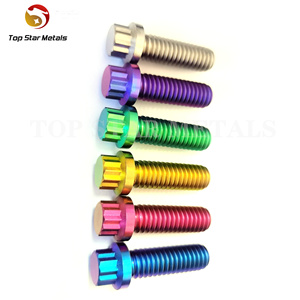 TITST 5/16-18x1 ''12ptヘッドチタンボルト<span class=keywords><strong>TC4</strong></span>グレード5バイヘキサゴンフランジホイールチタン鍛造ボルト