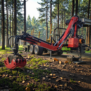 Truk traktor dipasang PTO joystick hidrolik hutan 7.5m 7m 6m Z boom Crane z-fold ambil log <span class=keywords><strong>loader</strong></span> untuk Trailer kayu - Product Image 3