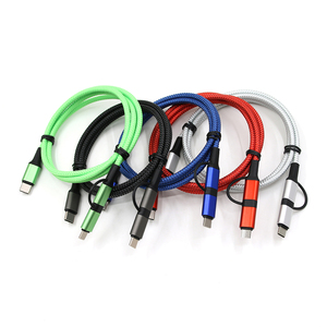 <strong>2</strong> <strong>in</strong> <strong>1</strong> Fast 60W PD 3A Charging 1M Multi USB Type C to C Nylon Braided Sync Universal USB Data Cable - Product Image 5