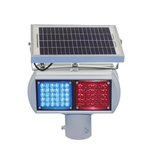 Bán sỉ an toàn đường Bộ màu đỏ màu xanh chướng ngại vật ánh sáng tùy chỉnh LED năng lượng mặt trời nhấp nháy cảnh báo ánh sáng nhấp nháy - Product Image 1