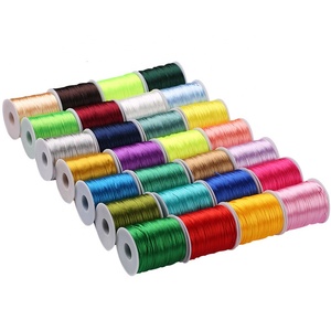 100 yardas colores surtidos 1,5mm Nylon macramé Diy anudado chino cola de rata trenzado cordón de satén hilo para fabricación de joyas DIY - Product Image 6