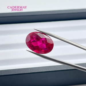 Wholesales Synthetic <strong>Ruby</strong> Stone Lab Created <strong>Ruby</strong> Fancy Cut Oval Shape Loose Gemstone #5 Red Lab Grown <strong>Ruby</strong> With Inclusions - Product Image 4