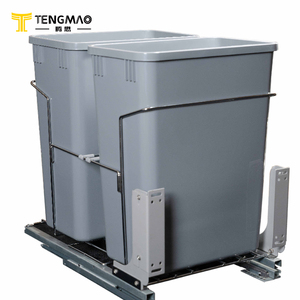 Luxury Soft Close Dustbin Bin Connected Pull Out Kitchen Waste Bin <strong>Garbage</strong> Waste <strong>Container</strong> <strong>Built</strong> <strong>in</strong> Cabinet