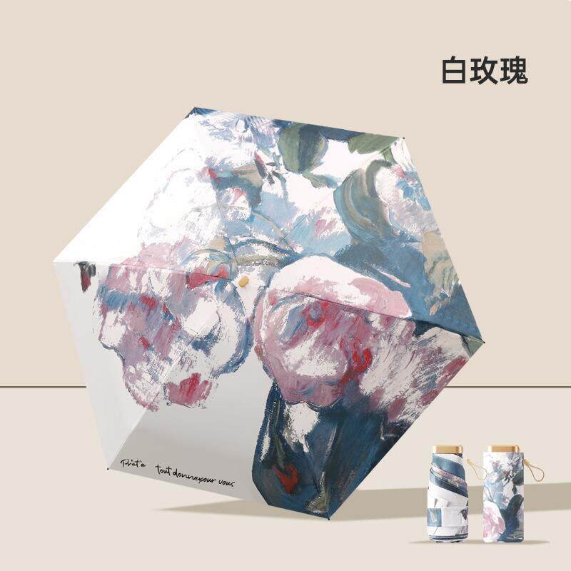 Plat six volets - rose blanche