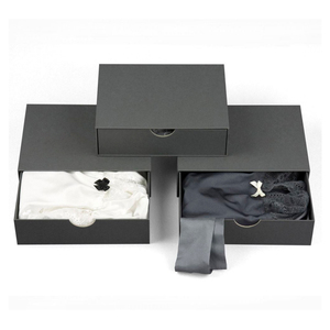 Chất Lượng Cao Biểu Tượng Tùy Chỉnh Bao Bì Màu Đen Hộp Ngăn Kéo Quần Áo Tốt Nhất Thuê Bao Hộp Cho Nam Giới - Product Image 1
