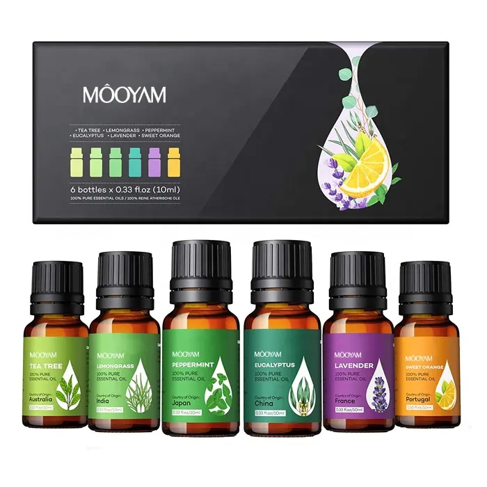 Großhandel oder OEM 100% natürliche Bio-Massage Aroma therapie Schlafmittel Entspannende ätherische Öle Set