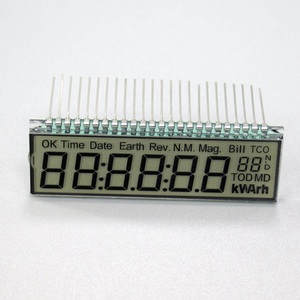 Pantalla LCD de 7 segmentos para equipos médicos con pines, temperatura amplia, OEM a medida, precio competitivo, 2024