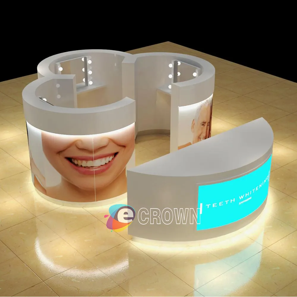 ODM Commercial counter Furniture Design teeth whitening kiosk counter teeth mdf Furnitures For Sale