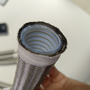 聚四氟乙烯软管柔性编织聚四氟乙烯回旋软管SS304波纹油软管液压管编织燃油管路