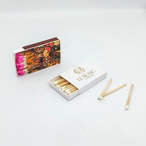 ไม้ขีดไฟกล่องเล็กๆสีขาวหัวจับคู่พิมพ์สีสันสดใส - Product Image 4