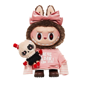 Labubu 38cm Pink Harmonia Plush Doll Valentine's Day Monster Zimomo Blind Box PVC <strong>Toy</strong> with Animal Theme Catch Me if You <strong>Like</strong> Me - Product Image 1