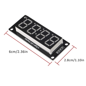 TM1637 Display a LED da 0.56 pollici tubo digitale decimale 7 segmenti orologio a 4 cifre modulo a doppio punto scheda Driver seriale 5 colori - Product Image 3