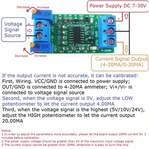<strong>0</strong>-5V/<strong>0</strong>-10V to 4-20mA/<strong>0</strong>-20mA Voltage to Current <strong>Analog</strong> IO Module Transmitter <strong>V</strong>/I Linear Converter for PLC RS485 <strong>Sensor</strong> - Product Image 4