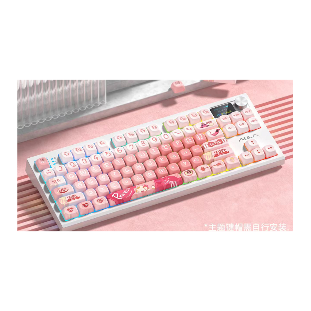 AULA S87Pro Candy Sweetheart Écran et Bouton