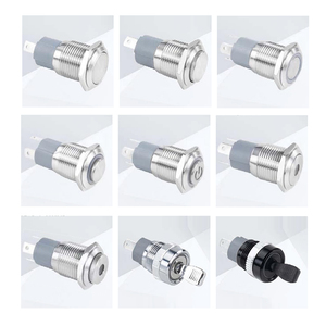 <strong>Switch</strong> 8Mm/<strong>10Mm</strong>/12Mm/16Mm/19Mm/22Mm/25Mm/28Mm/30Mm on OFF Button Metal PushButton With Connector Led Push Button Light - Product Image 2