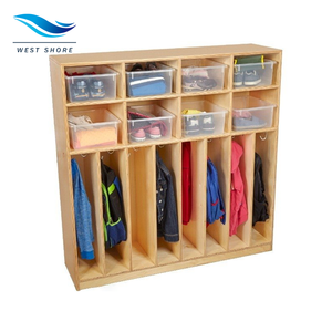 Montessori mẫu giáo bằng gỗ Locker cubby Set mầm non tủ quần áo daycare đồ nội thất cho học tập sớm phòng khách trường học - Product Image 1