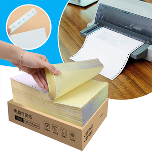 Impresión personalizada de fábrica Ncr Copia sin carbón Papel de computadora continuo Resma Papel de impresora de matriz de puntos