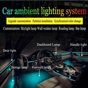 Led iç çok renkli RGB akrilik senfoni ortam Fiber optik ışık ortam ışığı 18 in 1 led araba ortam ışığı kiti - Product Image 4